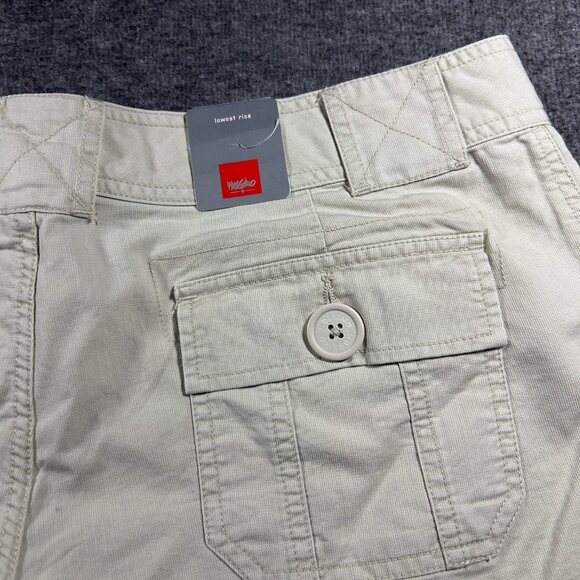 Vintage Y2K Mossimo Mini Micro Khaki Brown Low Rise Shorts Short Sz 13 NWT - Picture 11 of 16